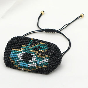 Egyptian Eye of Horus Vintage Beaded Bracelet