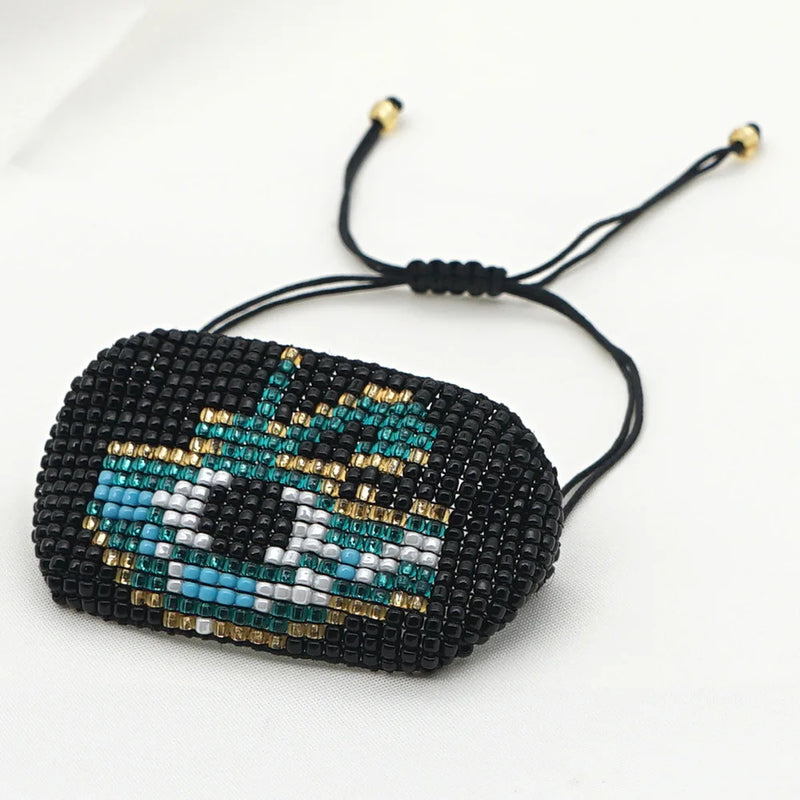Egyptian Eye of Horus Vintage Beaded Bracelet