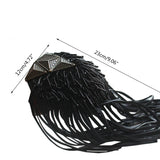 Beaded Blazer Epaulet Leather Fringe Tassel Holder Epaulette Spikes Brooch