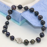 Natural Pear Beaded Strand Bracelet with Cloisonne Jewelry