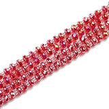 Austrian Crystal Beads 6x8mm 50pcs Flat Round Glass Bead