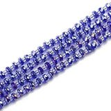 Austrian Crystal Beads 6x8mm 50pcs Flat Round Glass Bead