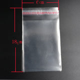 100 Clear Self Adhesive Seal Plastic Bags in Various Sizes