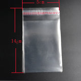 100 Clear Self Adhesive Seal Plastic Bags in Various Sizes
