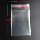 100 Clear Self Adhesive Seal Plastic Bags in Various Sizes