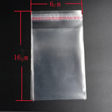 100 Clear Self Adhesive Seal Plastic Bags in Various Sizes