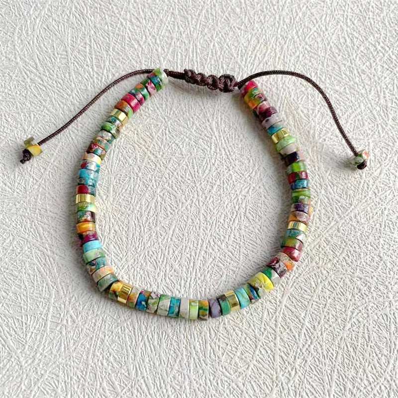 7 Chakra Bracelet Natural Stone Boho Yoga Charm Bangle Women Jewelry