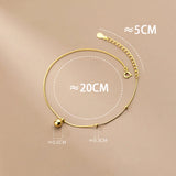 925 Silver Beads Anklet Women's Leg Bracelet Jewelry