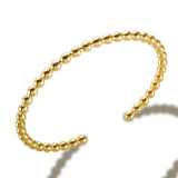 Stainless Steel Beads Bangle Cuff Bracelet Men Women