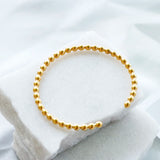 Stainless Steel Beads Bangle Cuff Bracelet Men Women