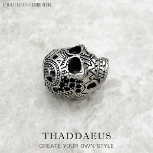 Skull King Beads 925 Sterling Silver Charm Jewelry Gift