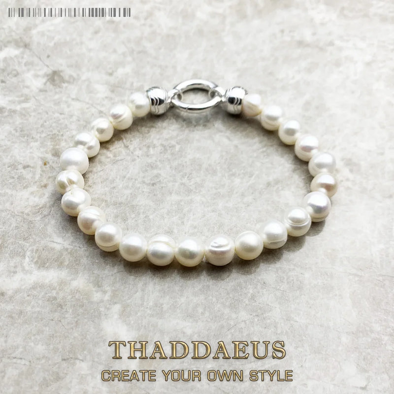 Freshwater Pearl Bracelet 925 Sterling Silver Romantic Jewelry