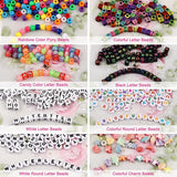 Girls Rainbow Beads Bracelet Making Kit with Charms