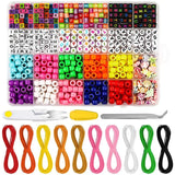 Girls Rainbow Beads Bracelet Making Kit with Charms