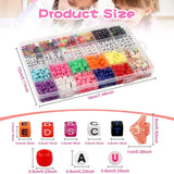 Girls Rainbow Beads Bracelet Making Kit with Charms
