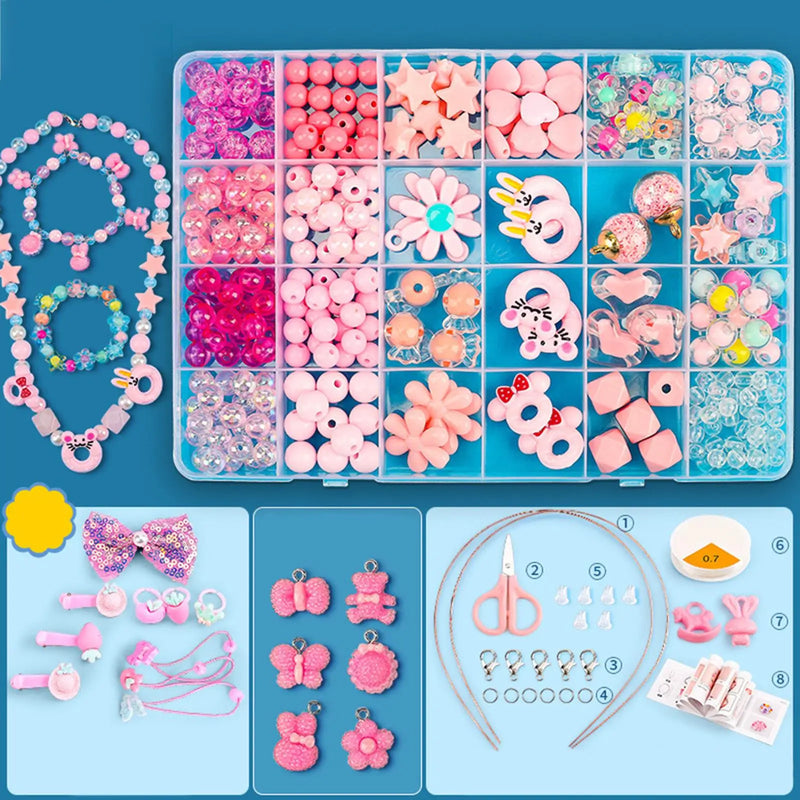 Kids Beads Bracelet Making Set with Storage Box