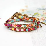 Multilayer Stone Braided Bracelet Boho Jewelry for Men or Women