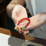 Lucky Breast Decor Natural Crystal Stone Bracelet