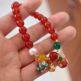 Lucky Breast Decor Natural Crystal Stone Bracelet