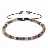 7 Chakra Crystal Bracelet 4mm Faceted Stone Healing Jewelry