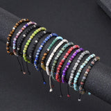 7 Chakra Crystal Bracelet 4mm Faceted Stone Healing Jewelry