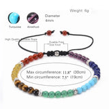 7 Chakra Crystal Bracelet 4mm Faceted Stone Healing Jewelry