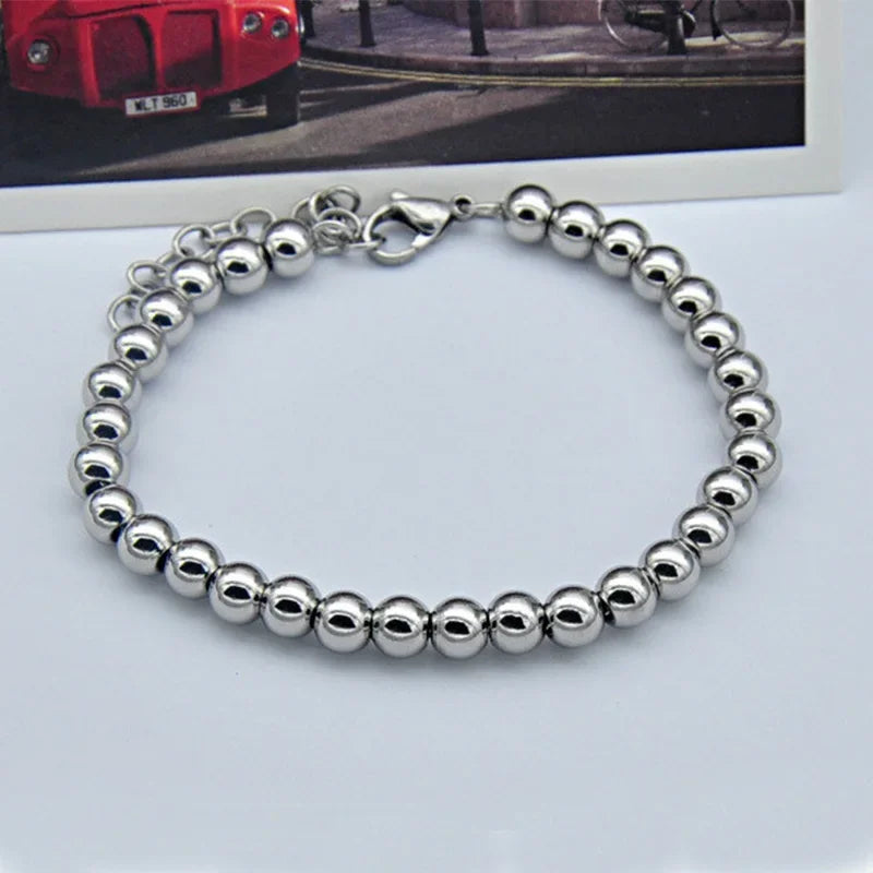 Hip Hop Stainless Steel Charm Bracelet for Men and Women