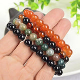 Natural Water Grass Red Agate Evil Beads Chalcedony Bracelet