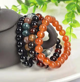 Natural Water Grass Red Agate Evil Beads Chalcedony Bracelet