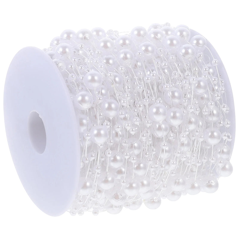 Christmas Wreath Pearl DIY Resin Decorative Chain Wedding Ribbon