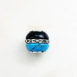 Ethnic Turquoise Beads & Bicolor 925 Silver Jewelry Charms