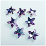 17mm Starfish Shape Crystal Beads for DIY Earring Necklace