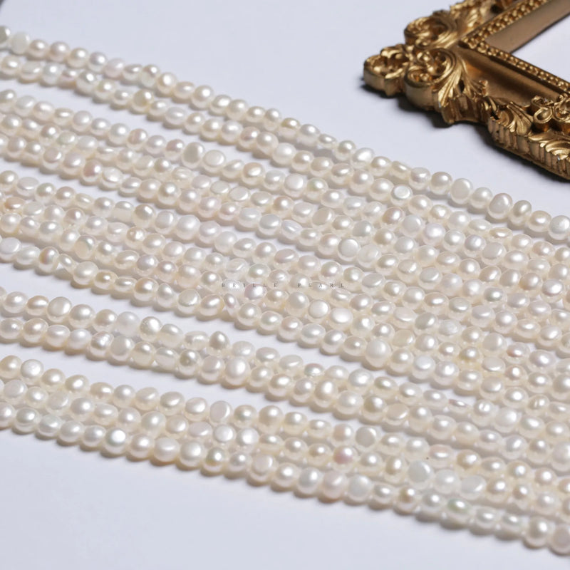 Natural Freshwater Pearl Beads 5-6mm DIY Necklace Bracelet Accessories