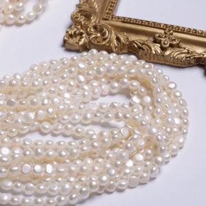 Natural Freshwater Pearl Beads 5-6mm DIY Necklace Bracelet Accessories