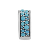 Cyan Arcs of Love Clip for 925 Sterling Silver Bracelets