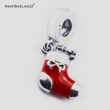FESTIVE STOCKING DANGLE CHARM For European Charms Bracelets