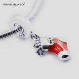 FESTIVE STOCKING DANGLE CHARM For European Charms Bracelets
