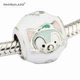 Cat Charm Fits European Charms Bracelets DIY Sterling Silver Jewelry