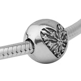 Clear CZ Heart Clip for European Charms Bracelets