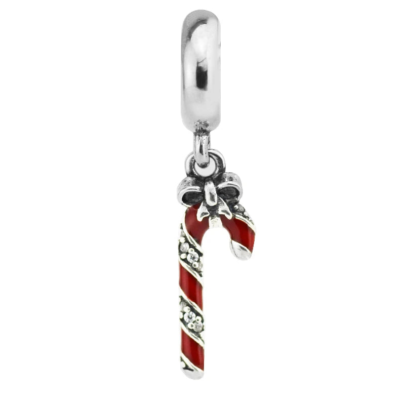 Candy Cane Dangle Charm for Bracelets DIY Jewelry