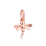 Dragonfly Pendant Sterling Silver Jewelry for Bracelets