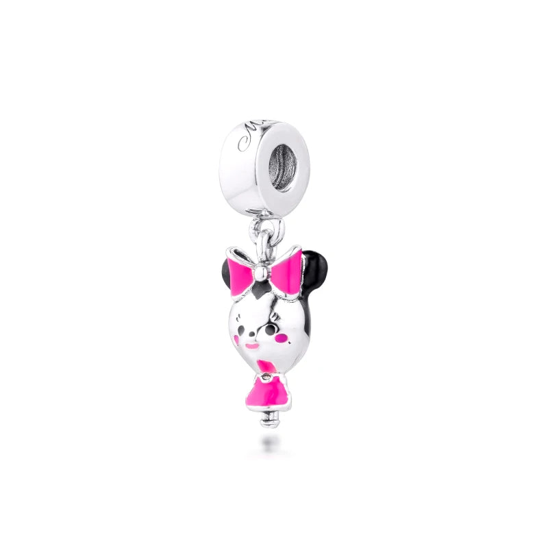 Girl Mouse With Dress Charm 925 Sterling Silver Mother Kids Holiday Bracelet
