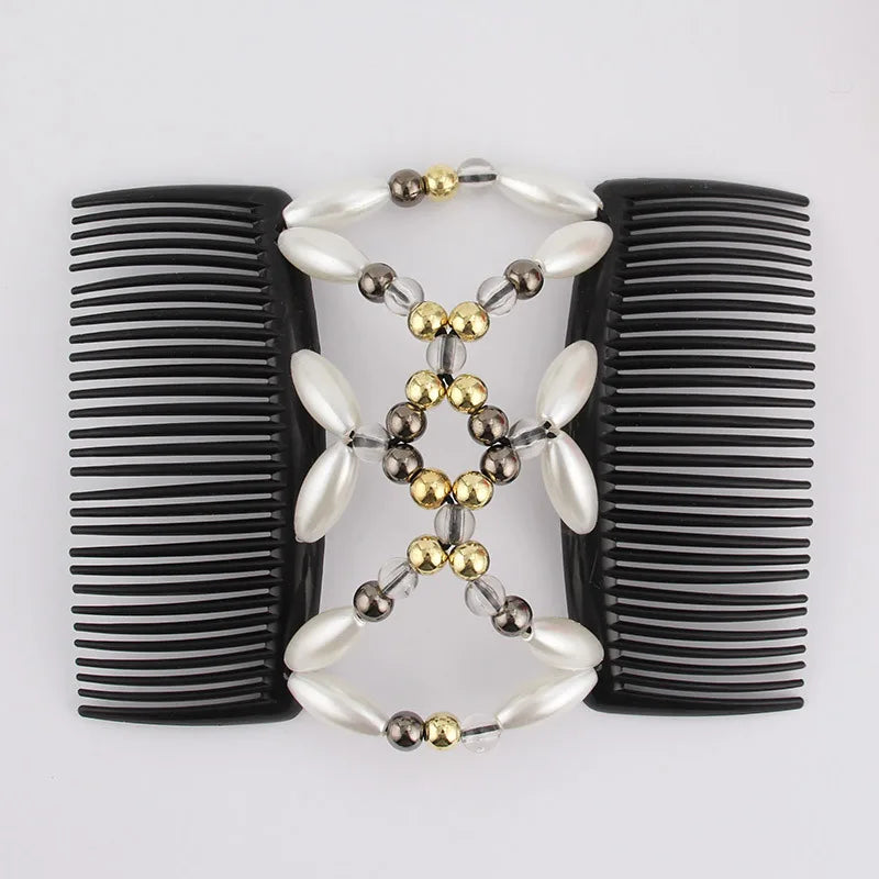 Rhinestone Beaded Hair Combs Updo Accessories