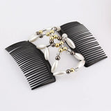 Rhinestone Beaded Hair Combs Updo Accessories