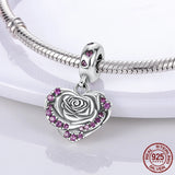 925 Silver Infinity Love Mum Heart Dangle Charm Bracelet Jewelry