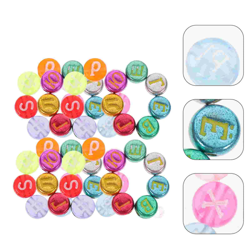 Alphabet Letter Bracelet Beads Jewelry Making Acrylic Charms Cube
