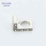 Letter L Charms Sterling Silver Bead for Jewelry Making