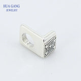 Letter L Charms Sterling Silver Bead for Jewelry Making