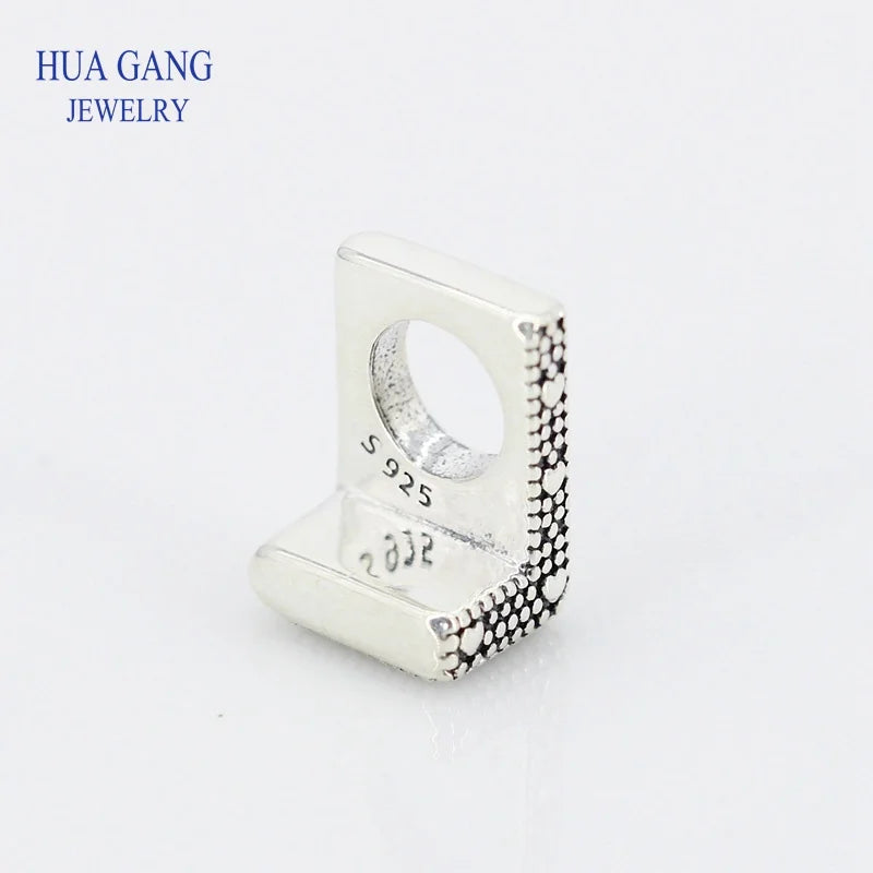 Letter L Charms Sterling Silver Bead for Jewelry Making