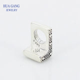 Letter L Charms Sterling Silver Bead for Jewelry Making